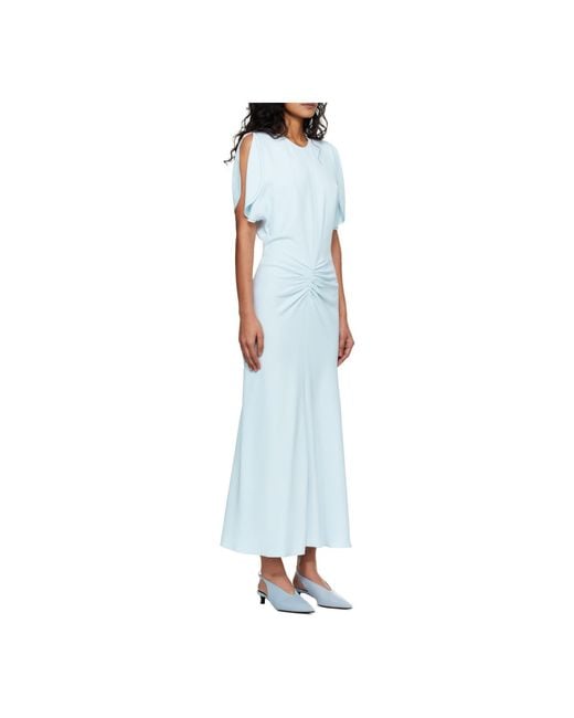 Victoria Beckham White Bela Midi Dress