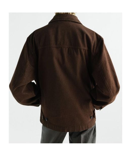 Lemaire Brown Boxy Pocket Jacket for men