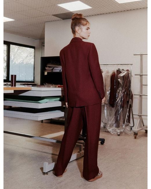 Marella Purple Oversized Deconstructed Blazer