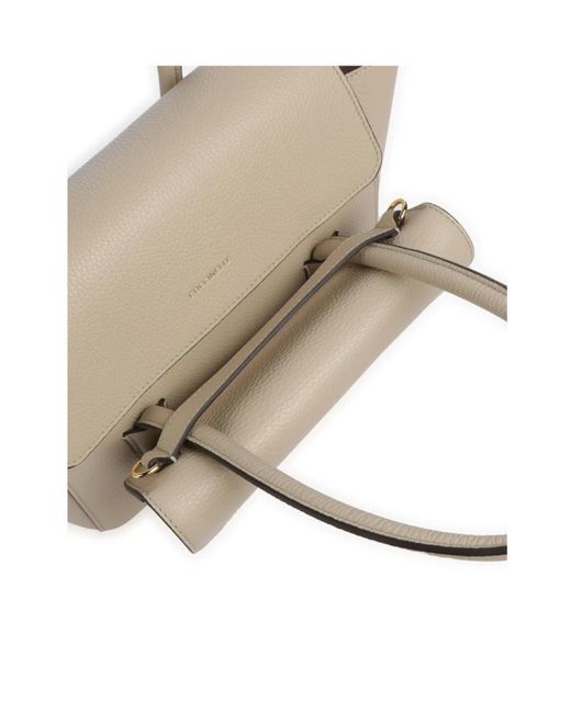 Coccinelle Natural Double Beat Foldover Top Tote Bag