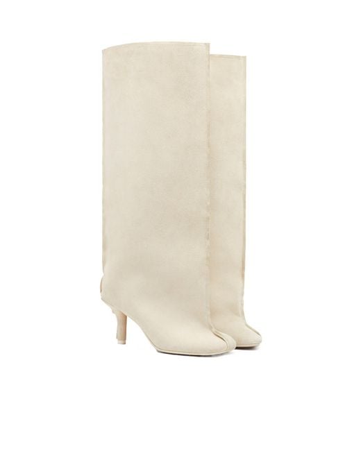 MM6 by Maison Margiela White Anatomic Tube Boots