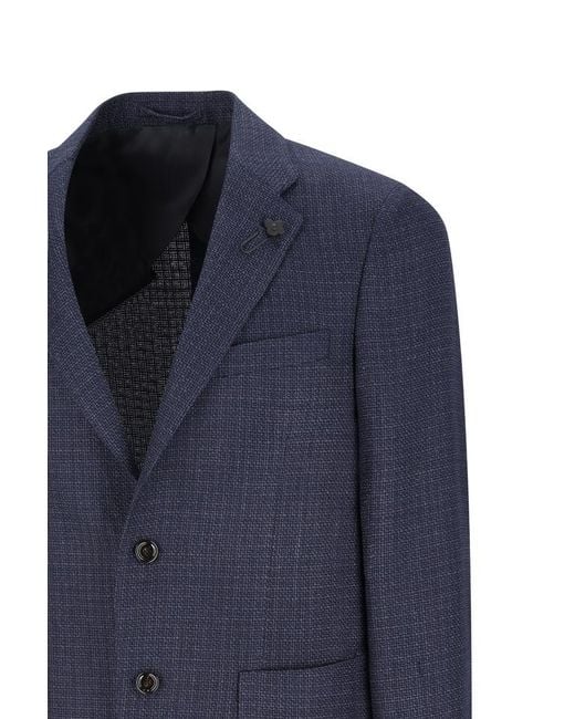 Lardini Blue Single-Breasted Blazer for men