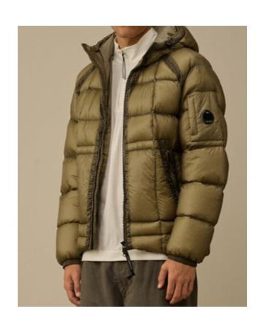 C P Company Green Lens-Detail Hooded Jacket for men