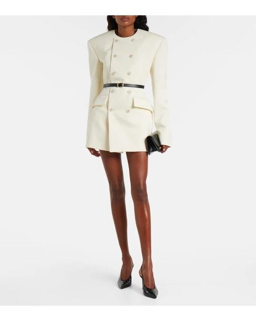 Wardrobe NYC Natural Double-Breasted Dress