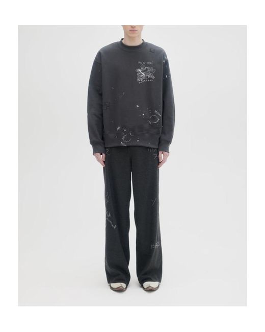 DOMREBEL Gray Round-Neck Sweater for men