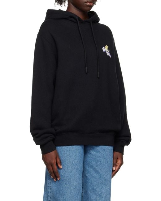 Off-White c/o Virgil Abloh Black Floral Arrows-Print Hoodie