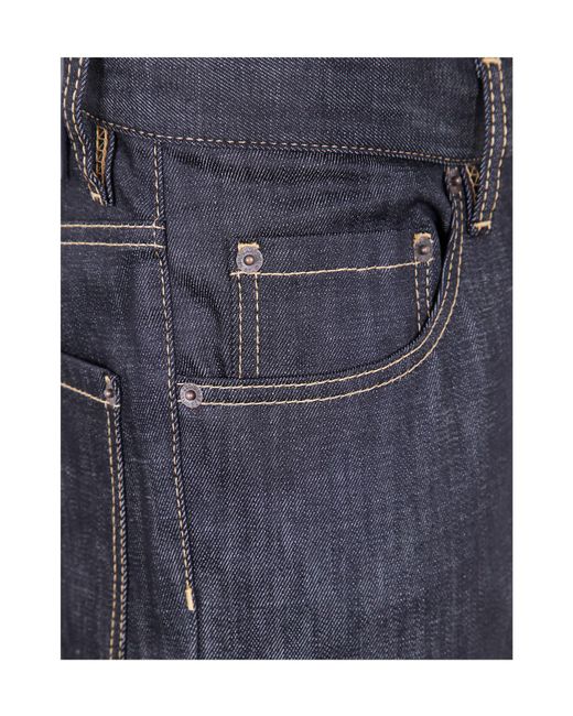 DSquared² Gray Logo Patch Straight Leg Jeans for men