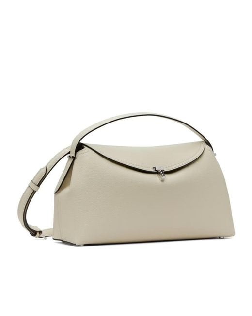 Totême Natural Totême Logo Plaque Shoulder Bag