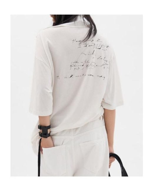Ann Demeulemeester White Agapi Jersey T-Shirt
