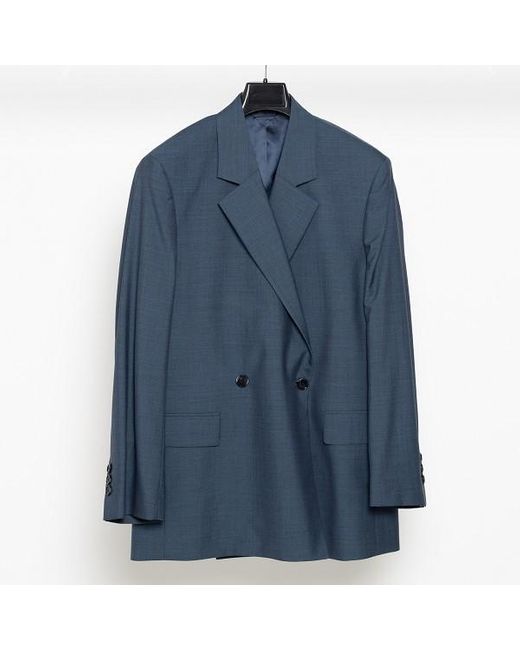 Acne Blue Double-Breasted Tailored Jacket