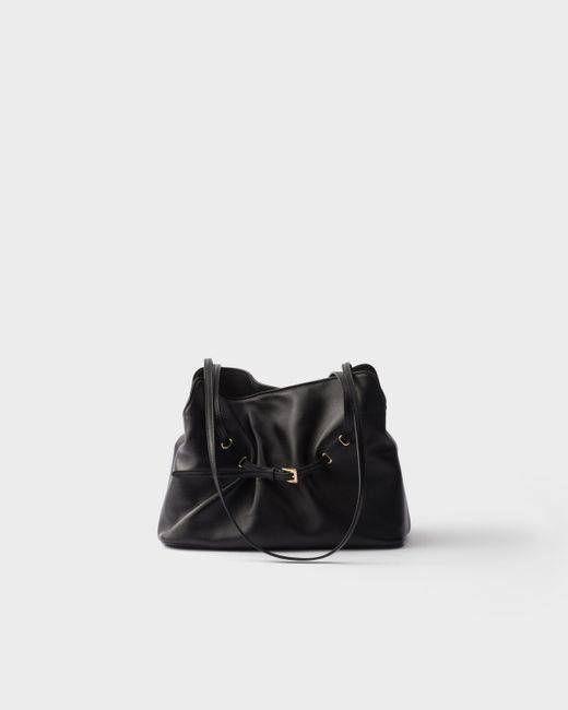 Prada Black Dada Buckle Detailed Small Bucket Bag