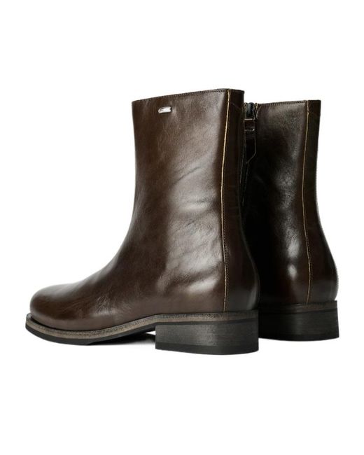 Our Legacy Brown Camion Zip Ankle Boots for men