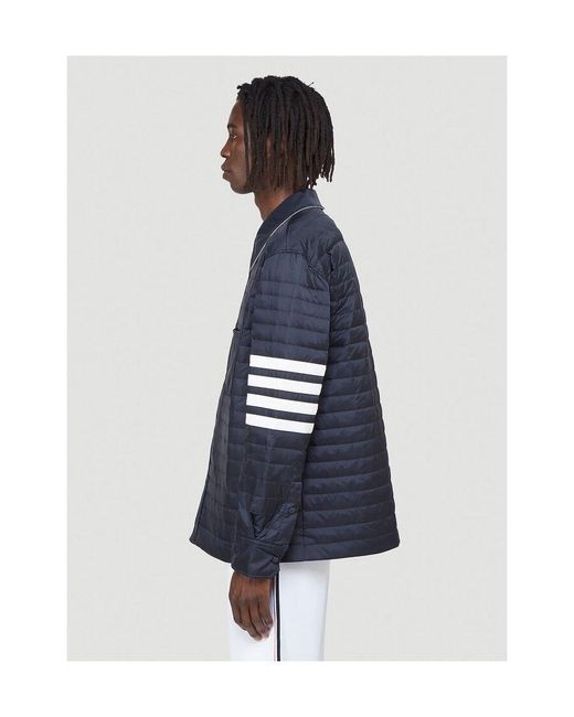 Thom Browne Blue Quilted Jacket for men