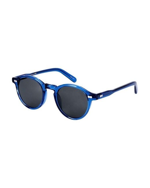 Moscot Blue Miltzen Oval Frame Sunglasses for men