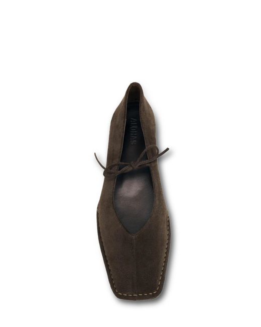 Alohas Black Sway Leather Ballet Flats