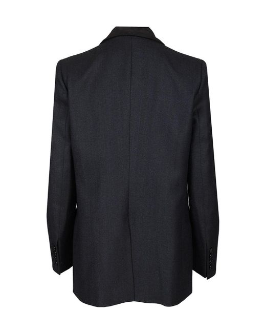 Blazé Milano Black Resolute Everyday Velvet-Collared Double-Breasted Blazer