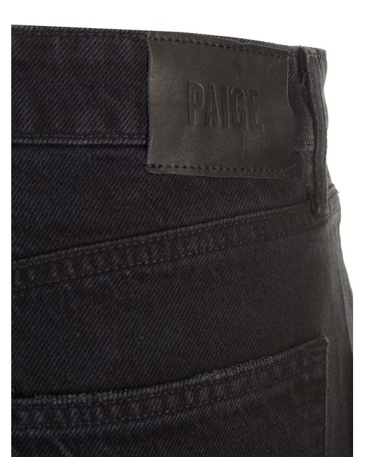 PAIGE Black Siren Denim Skirt