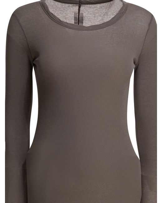 Rick Owens Brown Cotton Midi Dress