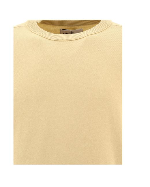Stone Island Natural Compass Patch Crewneck Knitted Jumper for men