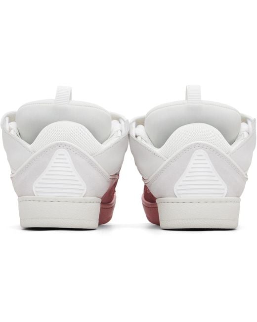 Lanvin Pink Spray Curb Sneakers for men