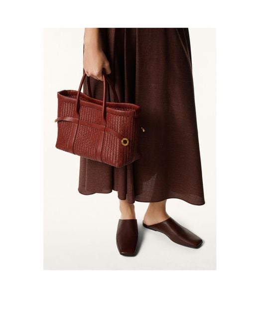 Loro Piana Red Small Ghiera Shopper