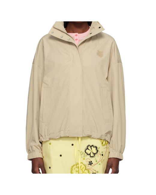 Maison Kitsuné Metallic Fox-Motif Bomber Jacket