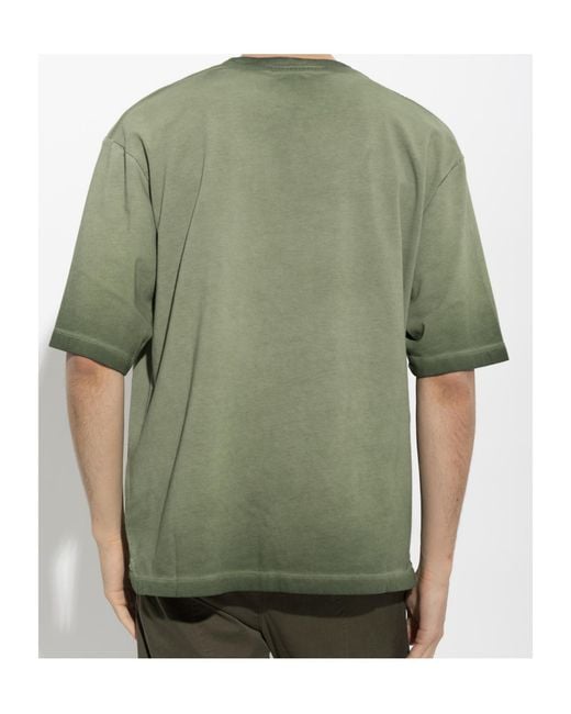 DSquared² Green Crew Neck Short-Sleeved T-Shirt for men