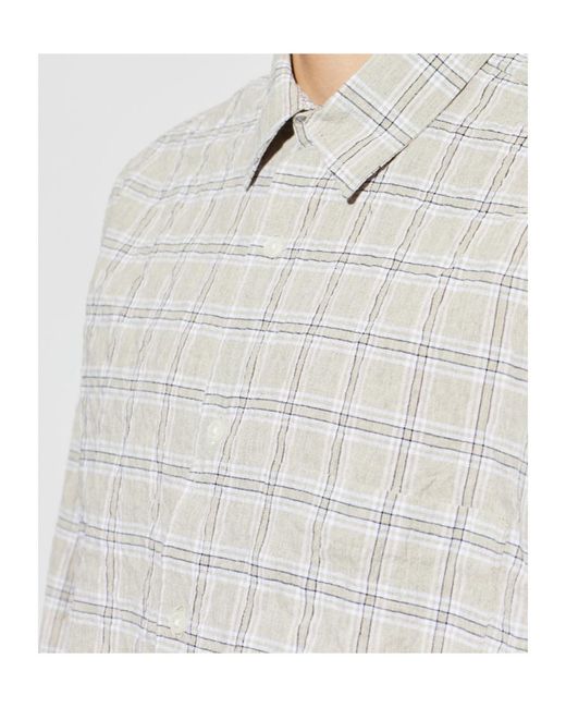 Samsøe & Samsøe White Checked Shirt for men