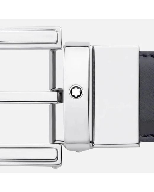 Montblanc White Logo Buckle Belt for men