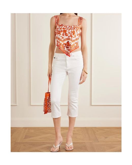 Dolce & Gabbana White Belt Loop Casual Pants