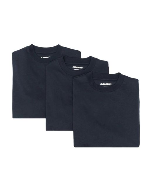 Jil Sander Blue Pack Of Three Crewneck T-Shirt
