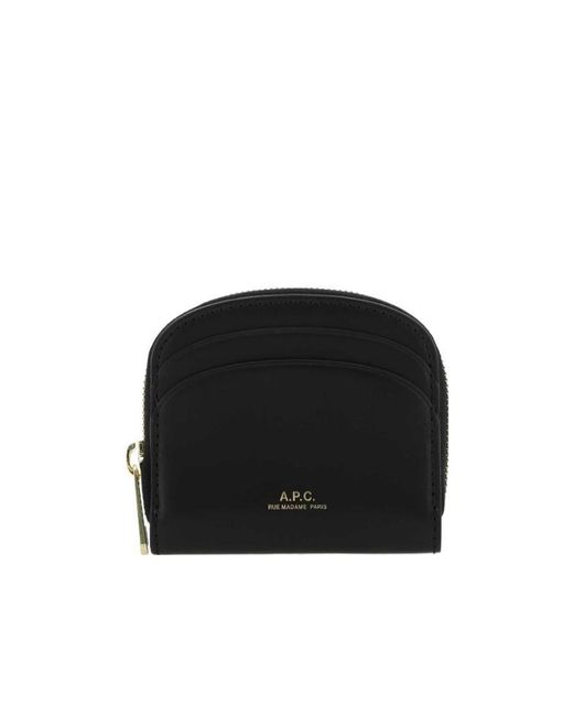 A.P.C. Black Demi-Lune Mini Compact Wallet