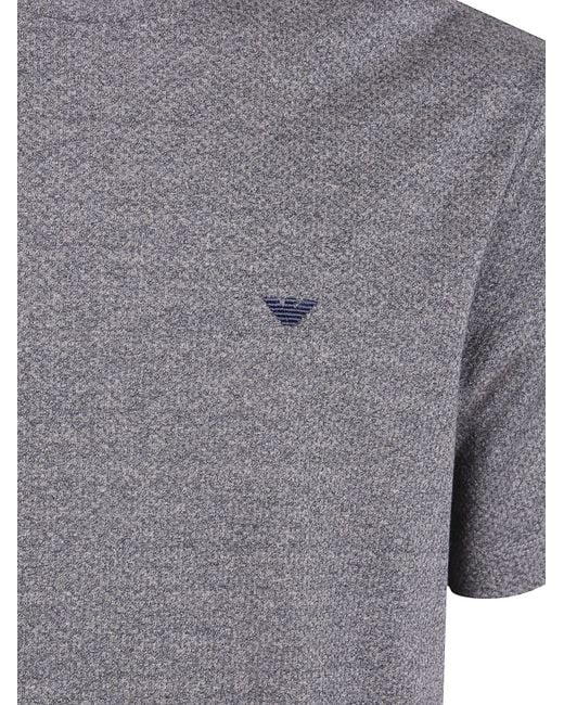 Emporio Armani Gray Classic Round Neck T-Shirt for men