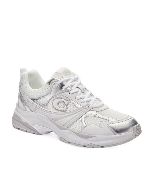 COACH White Mesh Sneakers for men