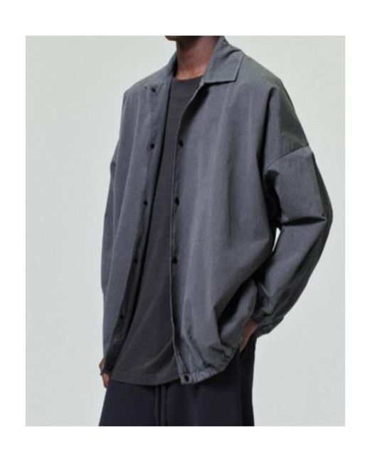 Fear Of God Gray Button-Up Shirt Jacket for men