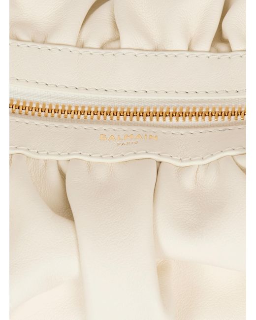 Balmain White Medium Ebene Bag