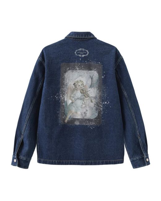 Marissa Chiara Blue Lapel Denim Jacket