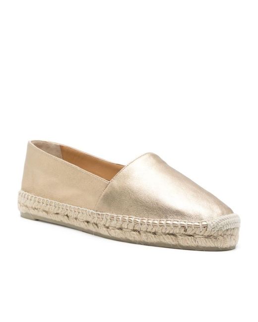 Castaner Natural Straw-Woven Flat Shoes
