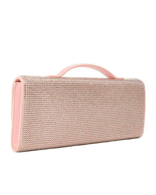 Bottega Veneta Pink Rhinestone-Encrusted Clutch Bag