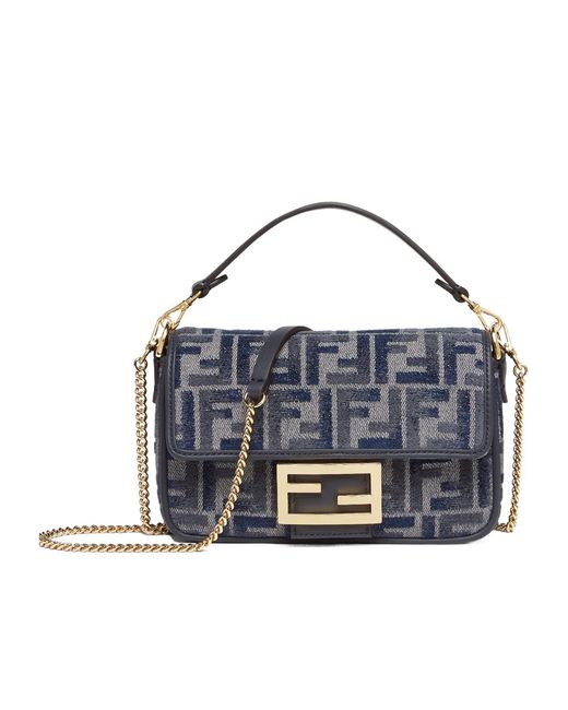 Fendi Blue Dark Ff Chenille Bag