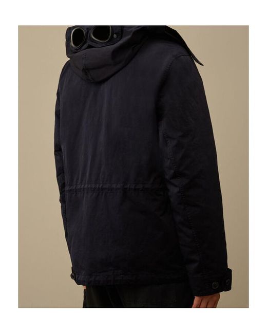 C P Company Blue Micro Kei Hooded Jacket for men