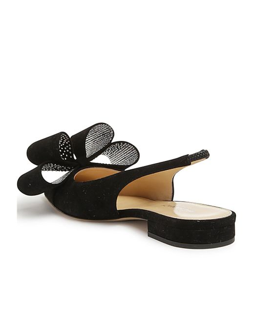 Mach & Mach Black Pointed Flat Shoes