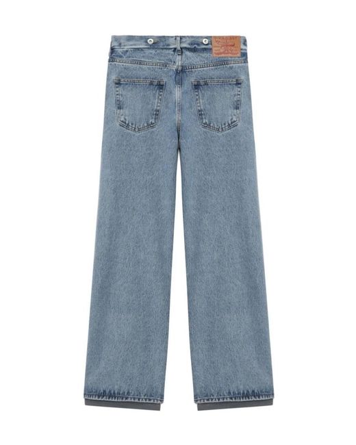 Y. Project Blue Collapsable Waist Jeans for men