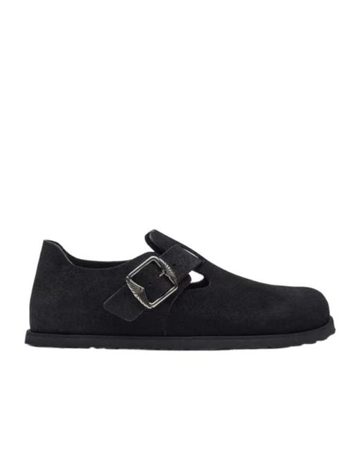 Birkenstock Black London Round-Toe Loafers for men