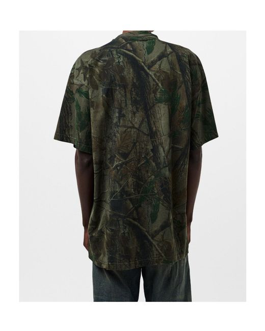 Balenciaga Green Logo Regular Fit T-Shirt for men