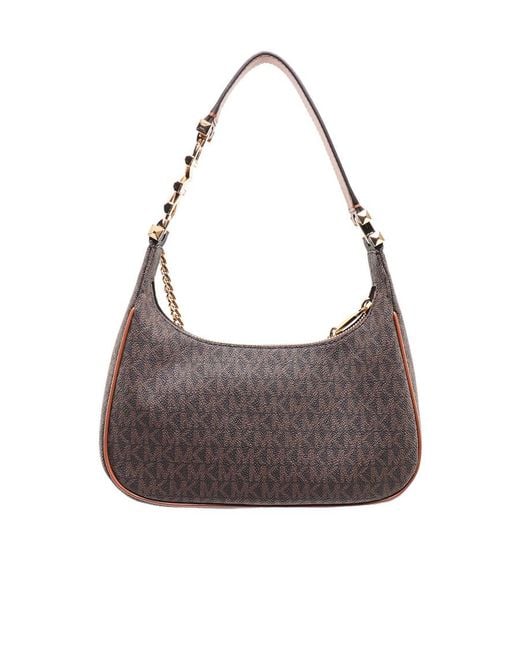 Michael Kors Gray Michael Logo Lettering Monogram Patterned Shoulder Bag