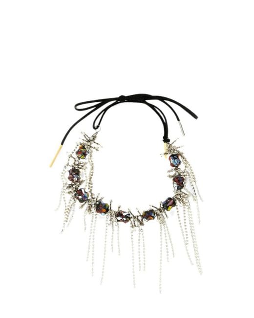Dries Van Noten White Cord Necklace
