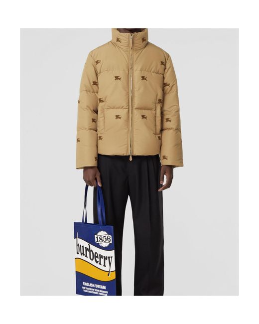 Burberry Natural Embroidered-Logo Puffer Jacket for men