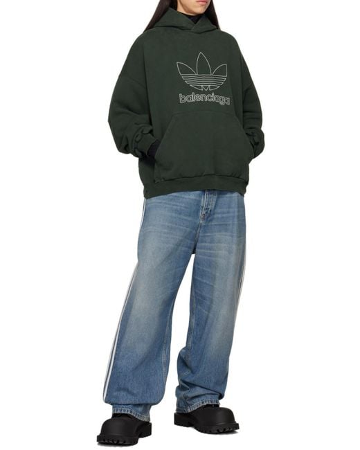 Balenciaga Multicolor Adidas Hoodie Large Fit for men