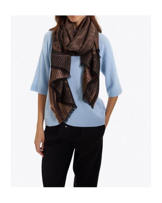 Marella Black Tasseled Scarf